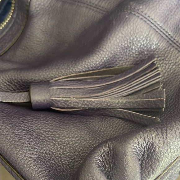 Coach Purple Leather Hobo Bag - Picture 4 of 6